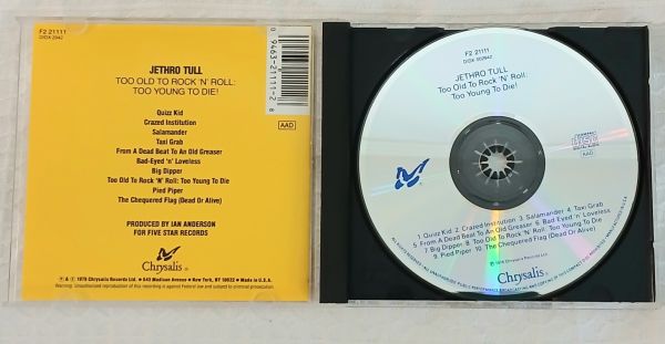 CD JETHRO TULL TOO OLD TO ROCK N´ROLL ....