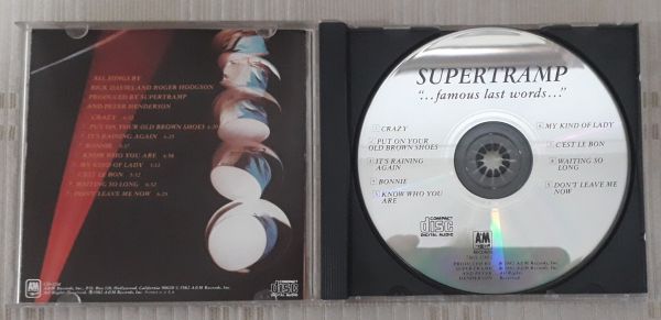 Cd  Supertramp  "... Famous Last Words..."  Importado