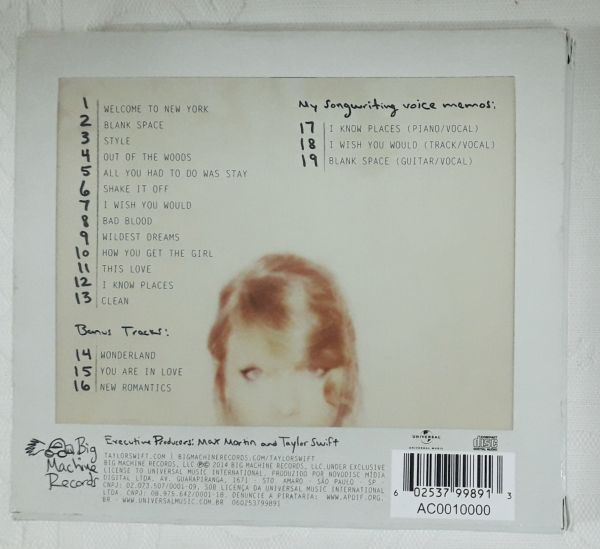 CD  TAYLOR  SWIFT   D.L.X.  1989