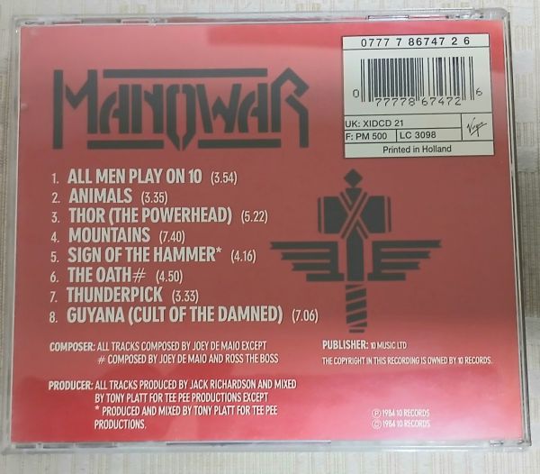 CD MANOWAR SIGN OF THE HAMMER (IMPORTADO)