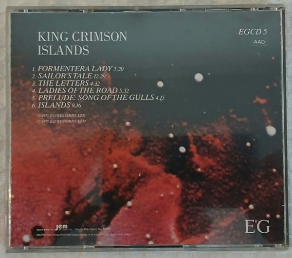 CD KING CRIMSON ISLANDS (IMPORTADO)