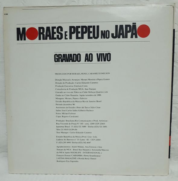 LP  MORAES  E  PEPEU  NO  JAPÃO         GRAVADO AO VIVO