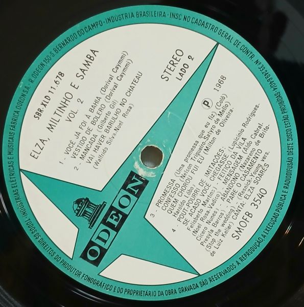 LP  ELSA, MILTINHO   É SAMBA VOL. 2